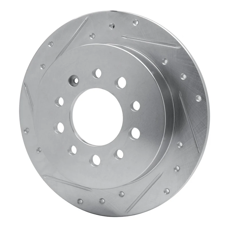 R1 07-08 Hyundai TIBURON Rear Left Drilled & Slotted Silver Brake Rotor - Image 4