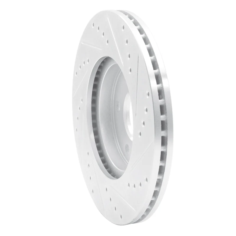 R1 07-10 Chevrolet COBALT Front Left Drilled & Slotted Silver Brake Rotor - Image 2