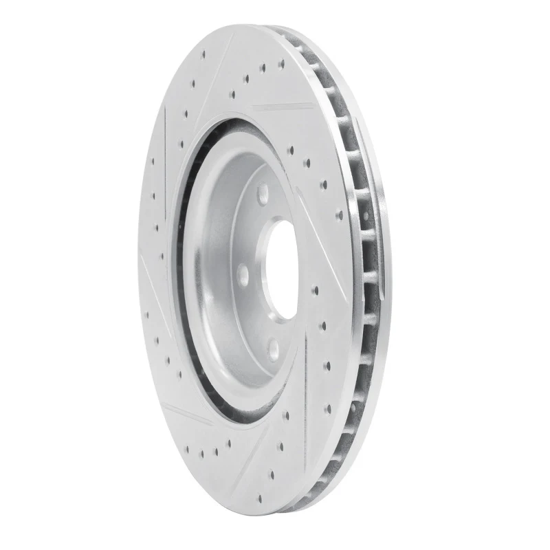 R1 07-10 Chevrolet COBALT Front Right Drilled & Slotted Silver Brake Rotor - Image 2