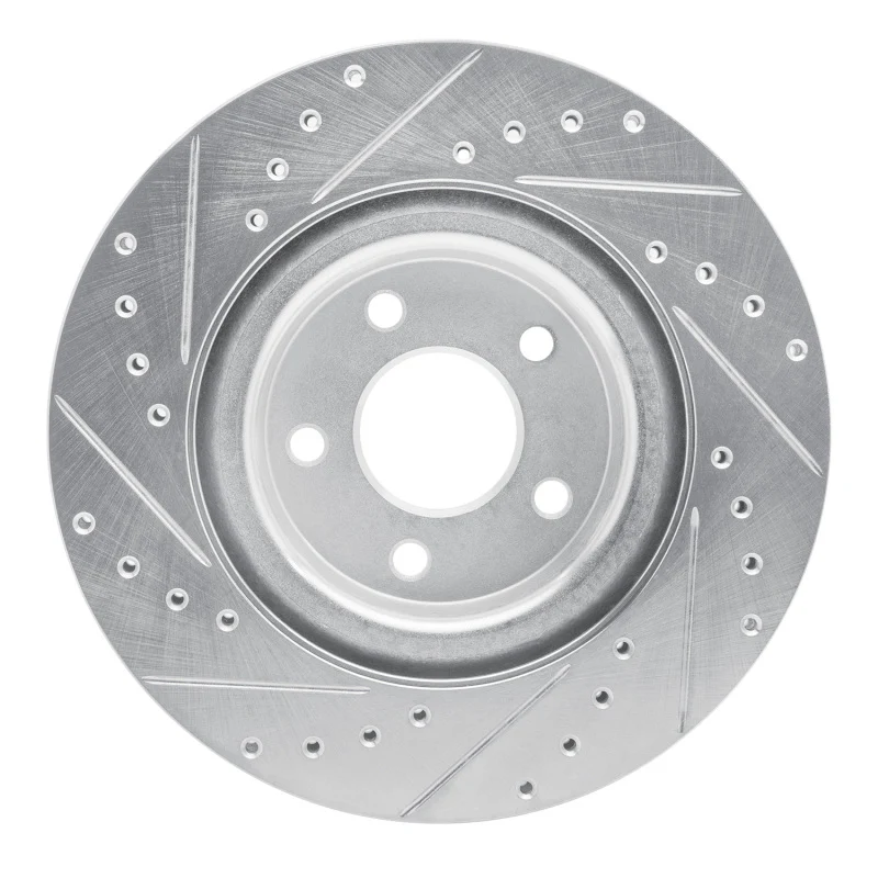 R1 07-10 Chevrolet COBALT Front Right Drilled & Slotted Silver Brake Rotor - Image 5