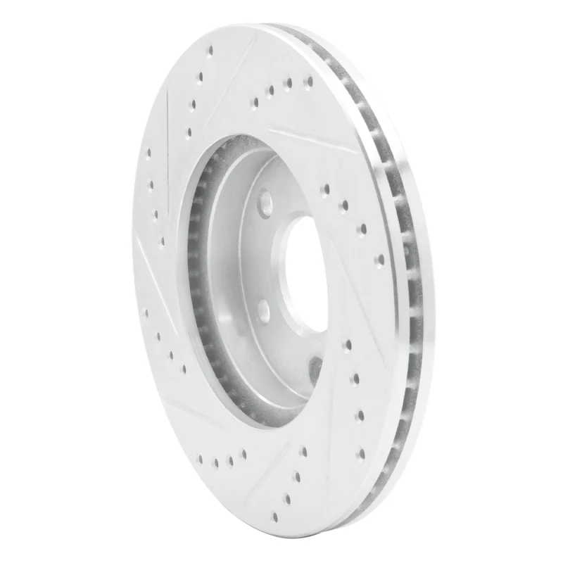 R1 07-10 Chevrolet COBALT Front Right Drilled & Slotted Silver Brake Rotor - Image 5