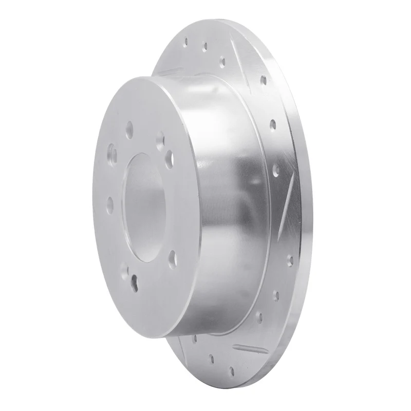 R1 07-10 Hyundai Elantra Rear Right Drilled & Slotted Silver Brake Rotor - Image 5