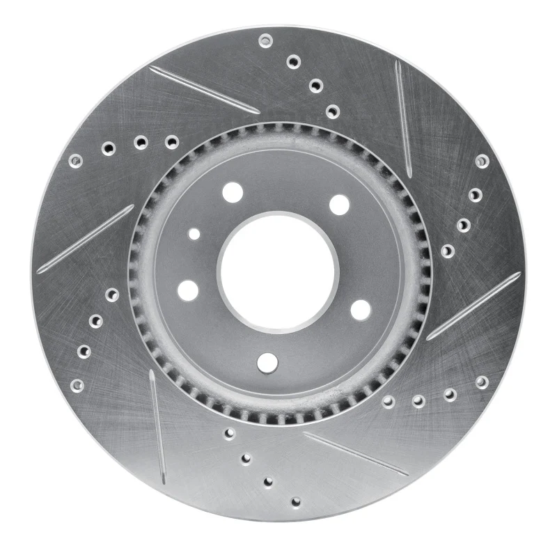 R1 07-15 Chevrolet CAPTIVA Front Left Drilled & Slotted Silver Brake Rotor - Image 5