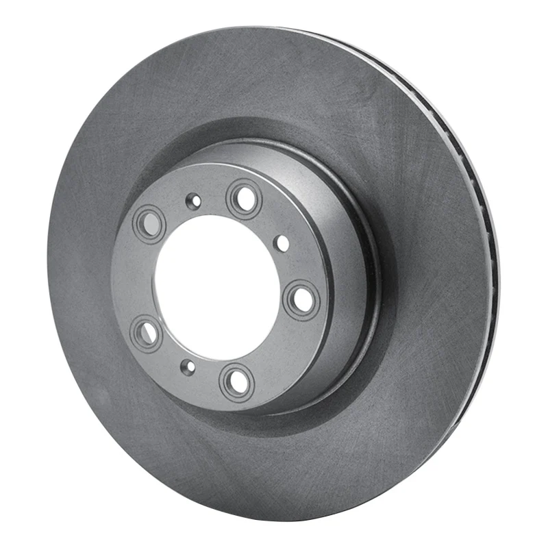 R1 07-16 Porsche Panamera Right Rear Drilled & Slotted Silver Brake Rotor - Image 2