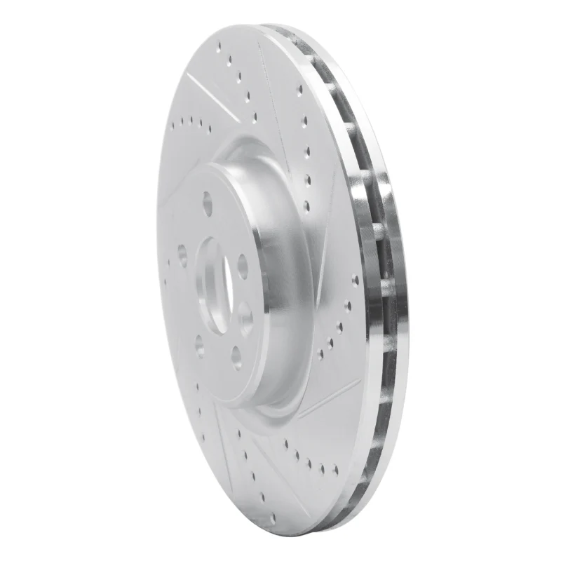 R1 07-16 Volvo S60 Front Right Drilled & Slotted Silver Brake Rotor - Image 2