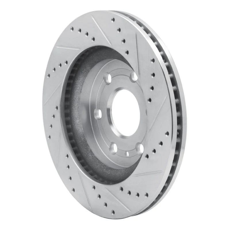 R1 07-17 Buick Enclave Front Left Drilled & Slotted Silver Brake Rotor - Image 5