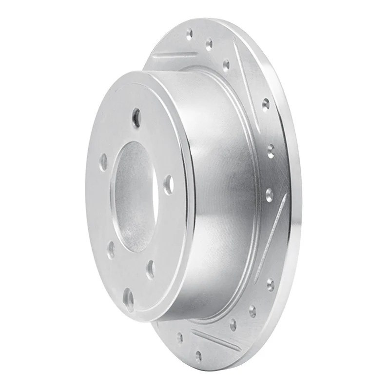 R1 07-17 Chrysler 200 Rear Right Drilled & Slotted Silver Brake Rotor - Image 2