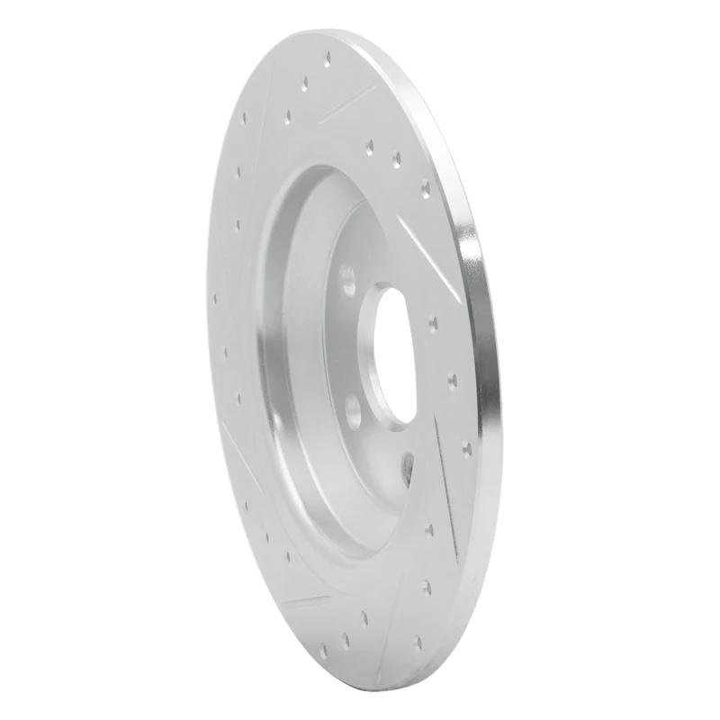 R1 07-18 Volvo V60 Rear Right Drilled & Slotted Silver Brake Rotor - Image 5