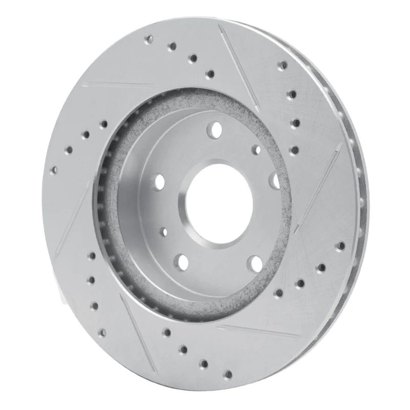 R1 07-19 Suzuki SX4 S-Cross (Mexico) Front Left Drilled & Slotted Silver Brake Rotor - Image 5