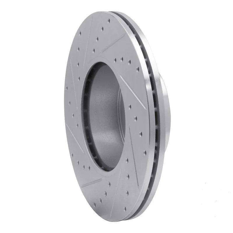 R1 07-21 BMW 228I Front Right Drilled & Slotted Silver Brake Rotor - Image 3