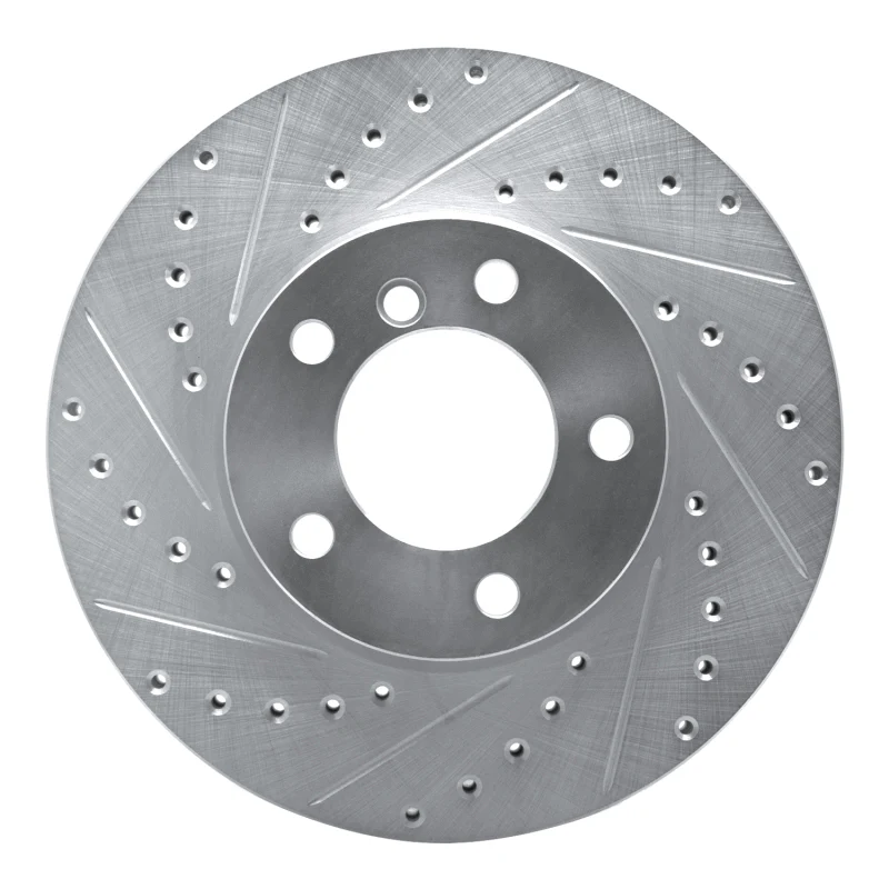 R1 07-21 BMW 228I xDrive Front Left Drilled & Slotted Silver Brake Rotor