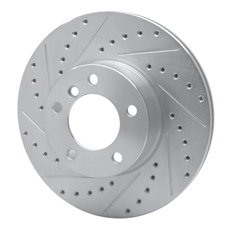 R1 07-21 BMW 228I xDrive Front Left Drilled & Slotted Silver Brake Rotor - Image 2
