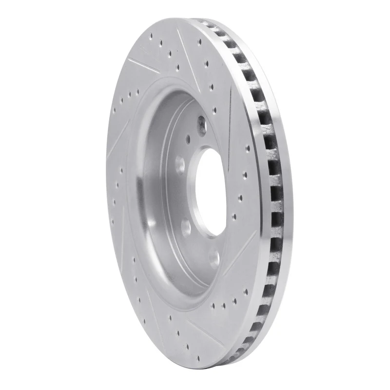 R1 07-21 Ford Expedition Front Left Drilled & Slotted Silver Brake Rotor - Image 5