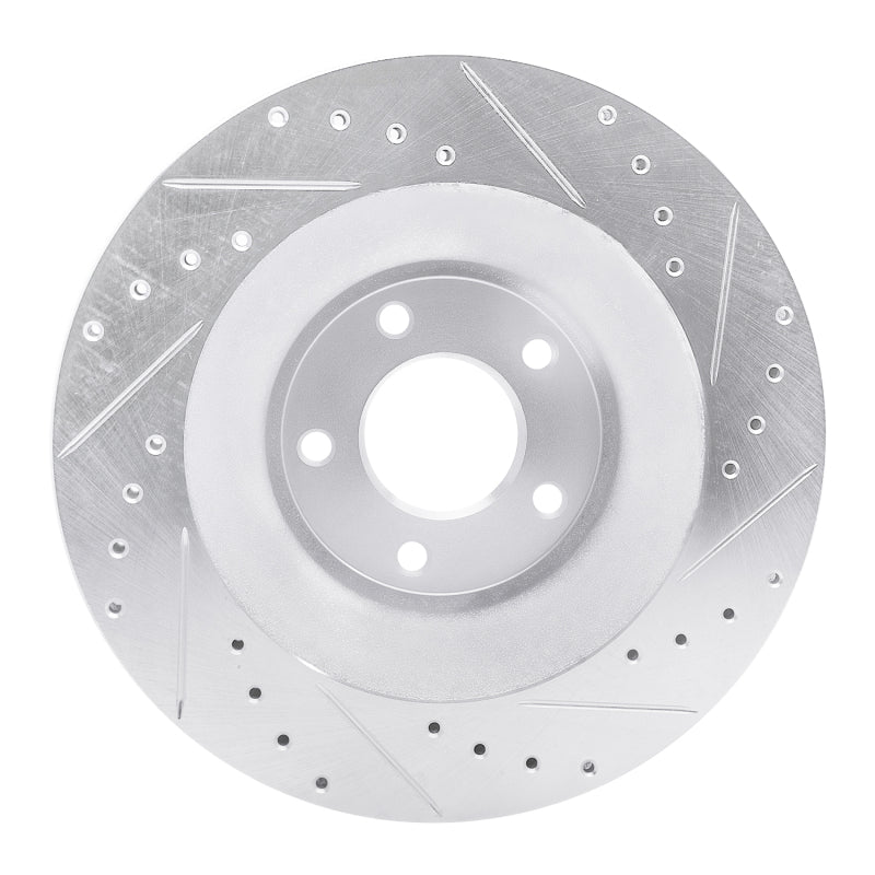 R1 08-14 Chrysler 200 Front Left Drilled & Slotted Silver Brake Rotor - Image 3