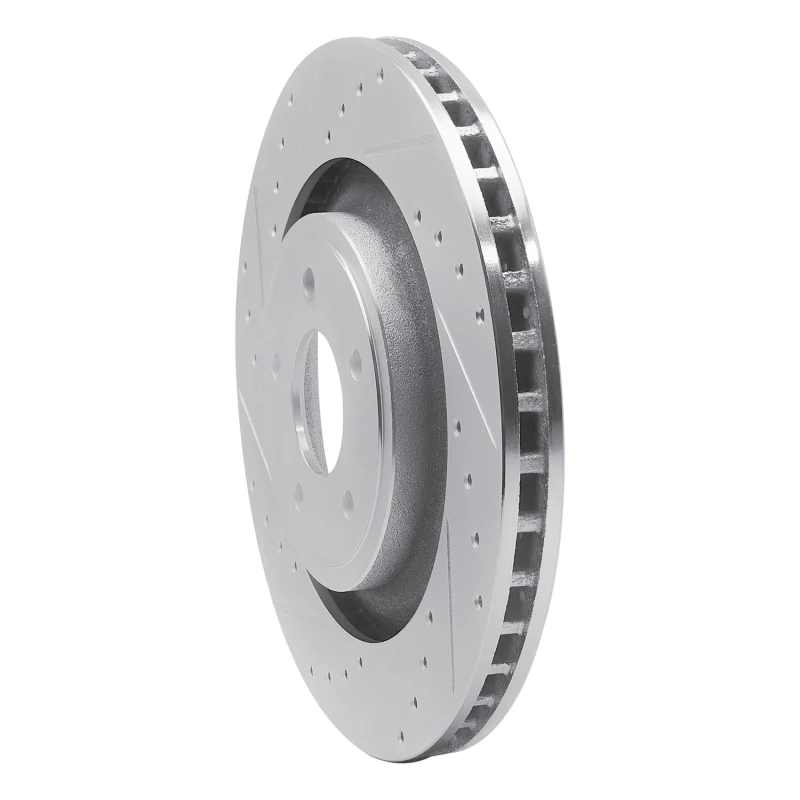 R1 08-14 Chrysler 200 Front Left Drilled & Slotted Silver Brake Rotor - Image 4