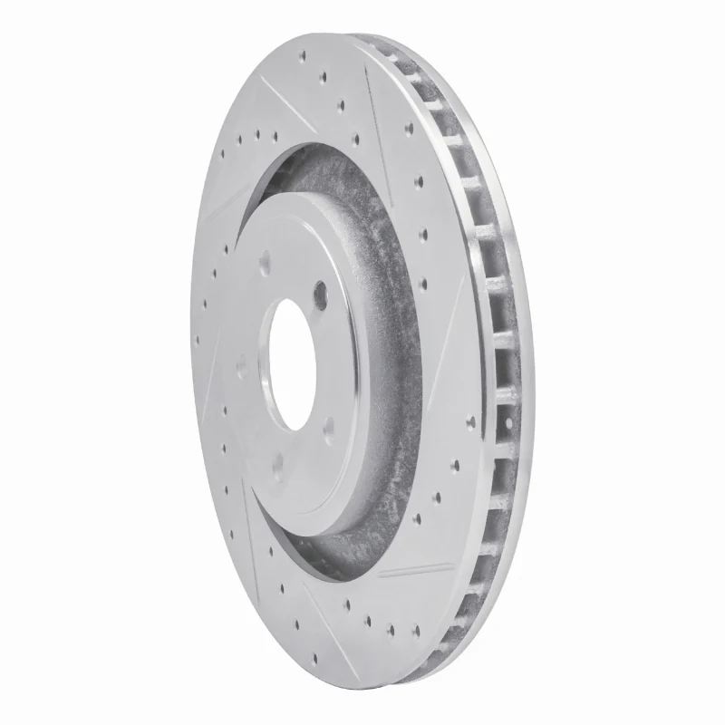 R1 08-14 Chrysler 200 Front Right Drilled & Slotted Silver Brake Rotor - Image 3