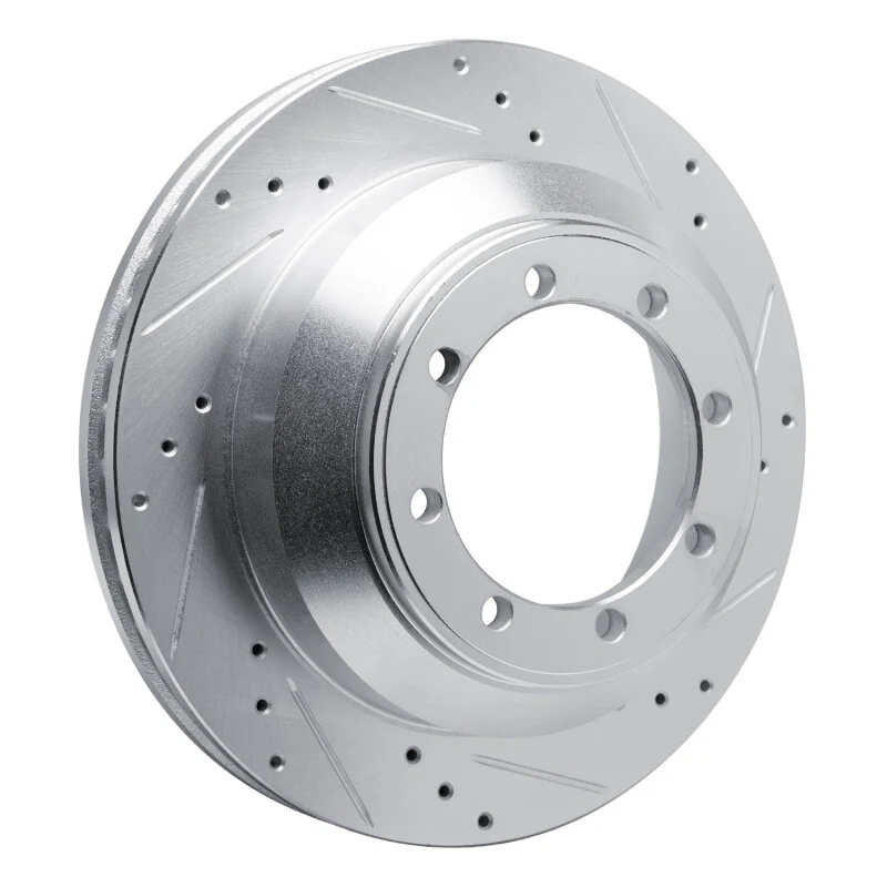 R1 08-19 Ford E-350 Super Duty Rear Right Drilled & Slotted Silver Brake Rotor - Image 4