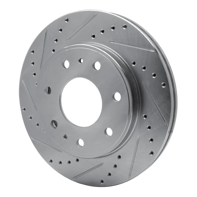 R1 09-09 Ford F-150 RWD Front Left Drilled & Slotted Silver Brake Rotor - Image 3