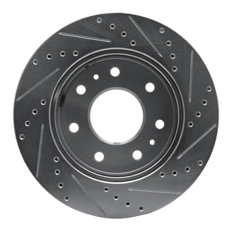 R1 09-09 Ford F-150 RWD Front Left Drilled & Slotted Silver Brake Rotor - Image 4