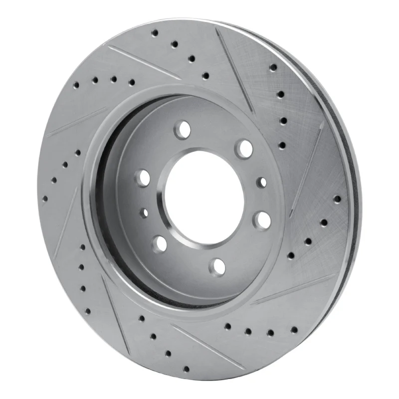 R1 09-09 Ford F-150 RWD Front Left Drilled & Slotted Silver Brake Rotor - Image 3