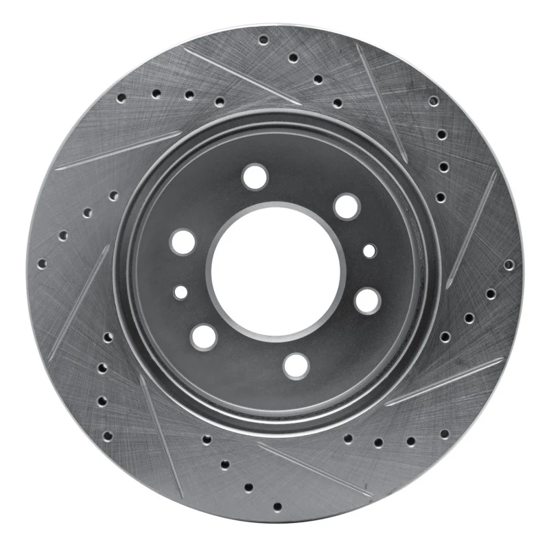 R1 09-09 Ford F-150 RWD Front Left Drilled & Slotted Silver Brake Rotor - Image 4