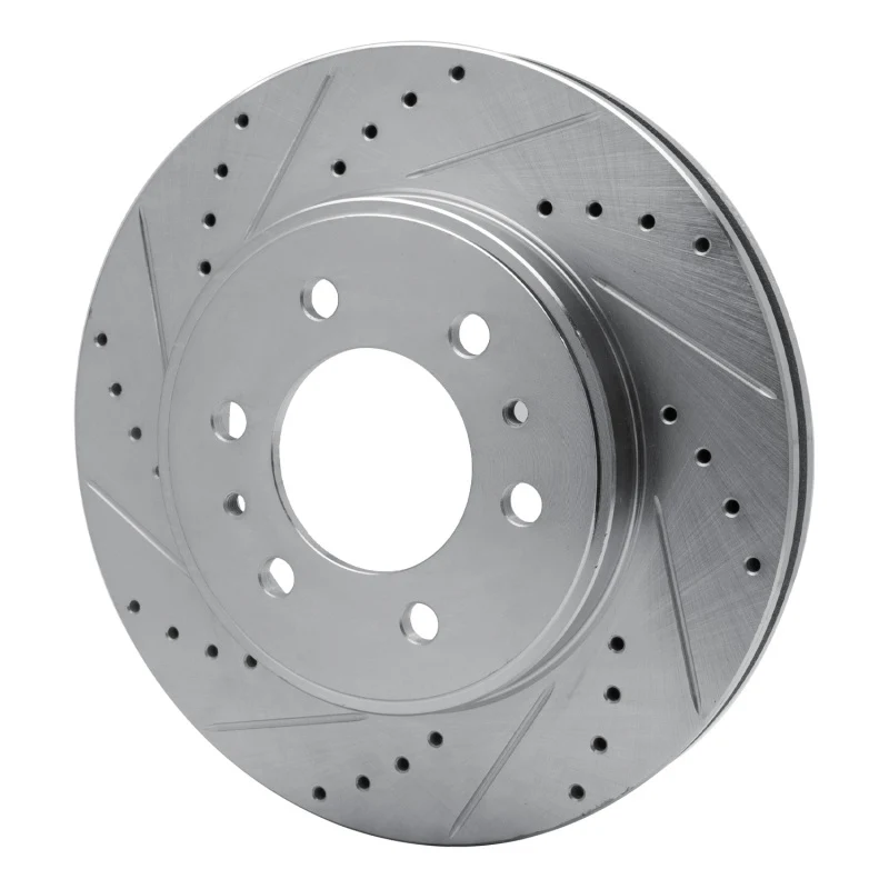 R1 09-09 Ford F-150 RWD Front Left Drilled & Slotted Silver Brake Rotor - Image 5