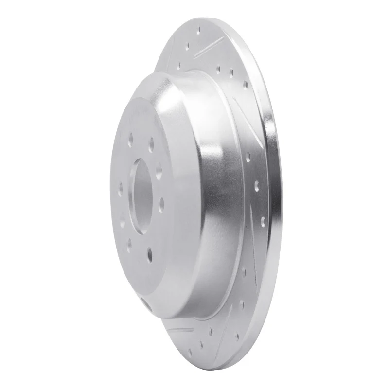 R1 09-10 Kia BORREGO Rear Left Drilled & Slotted Silver Brake Rotor - Image 5
