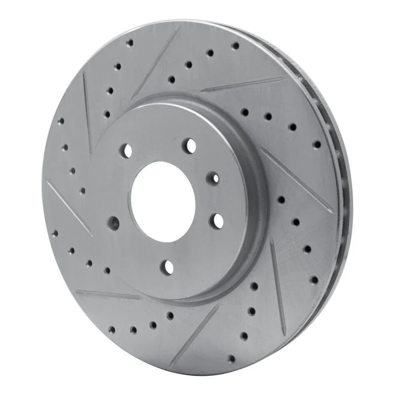 R1 09-11 Cadillac STS Front Left Drilled & Slotted Silver Brake Rotor - Image 2