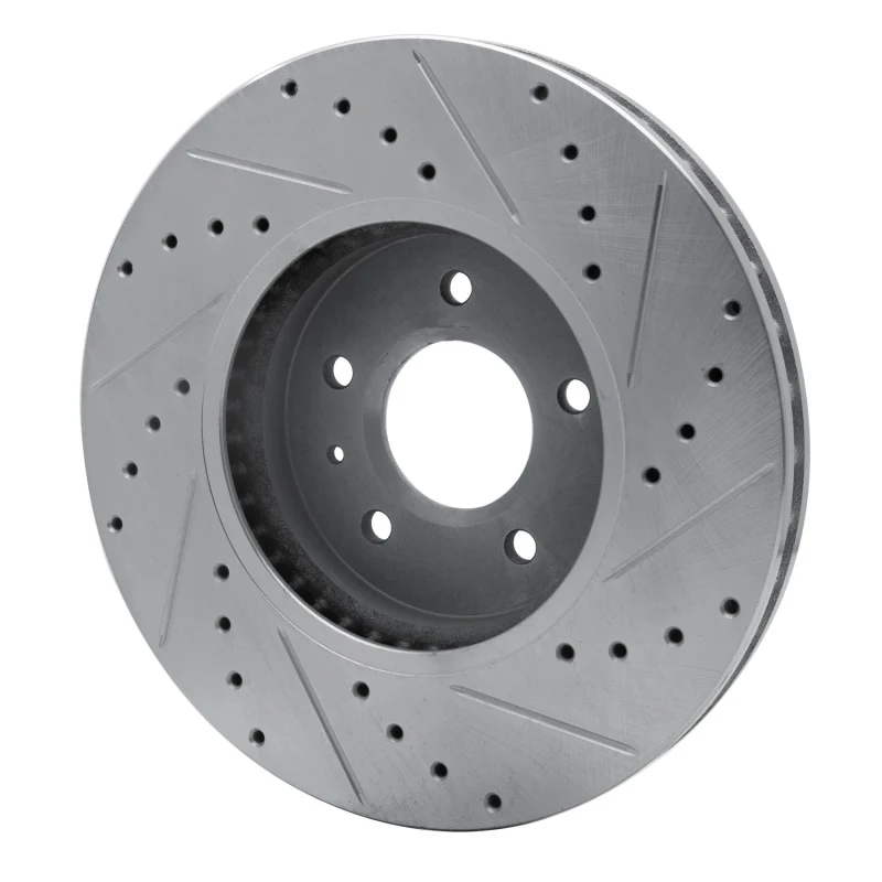 R1 09-11 Cadillac STS Front Left Drilled & Slotted Silver Brake Rotor - Image 5