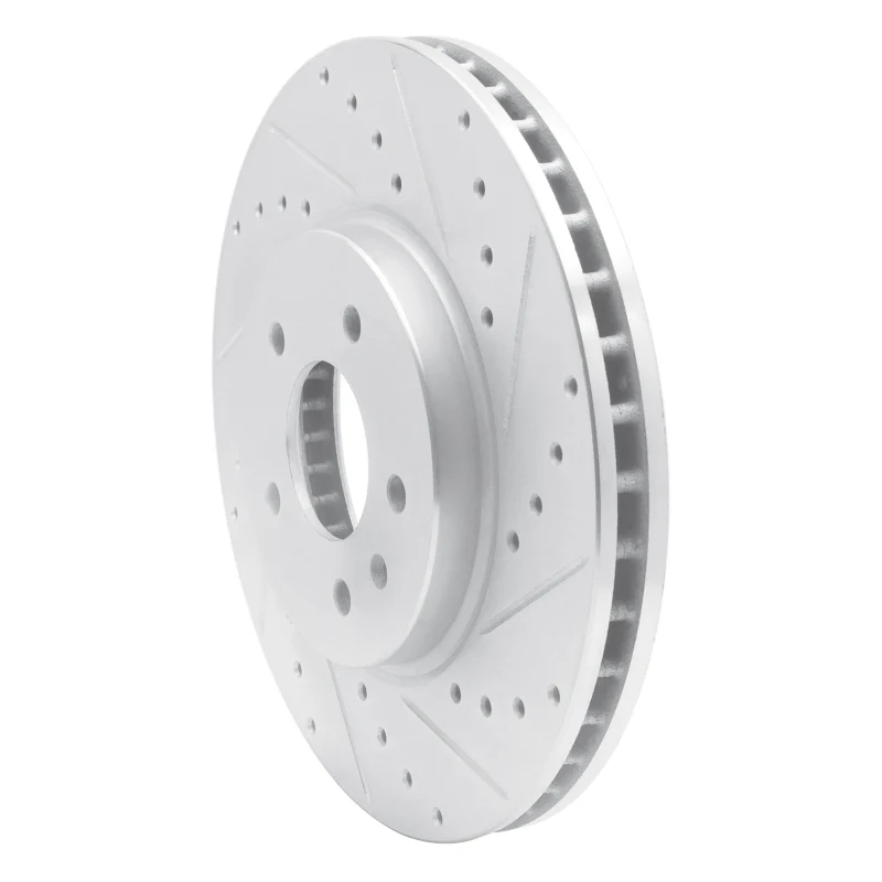 R1 09-11 Cadillac STS Front Right Drilled & Slotted Silver Brake Rotor - Image 3