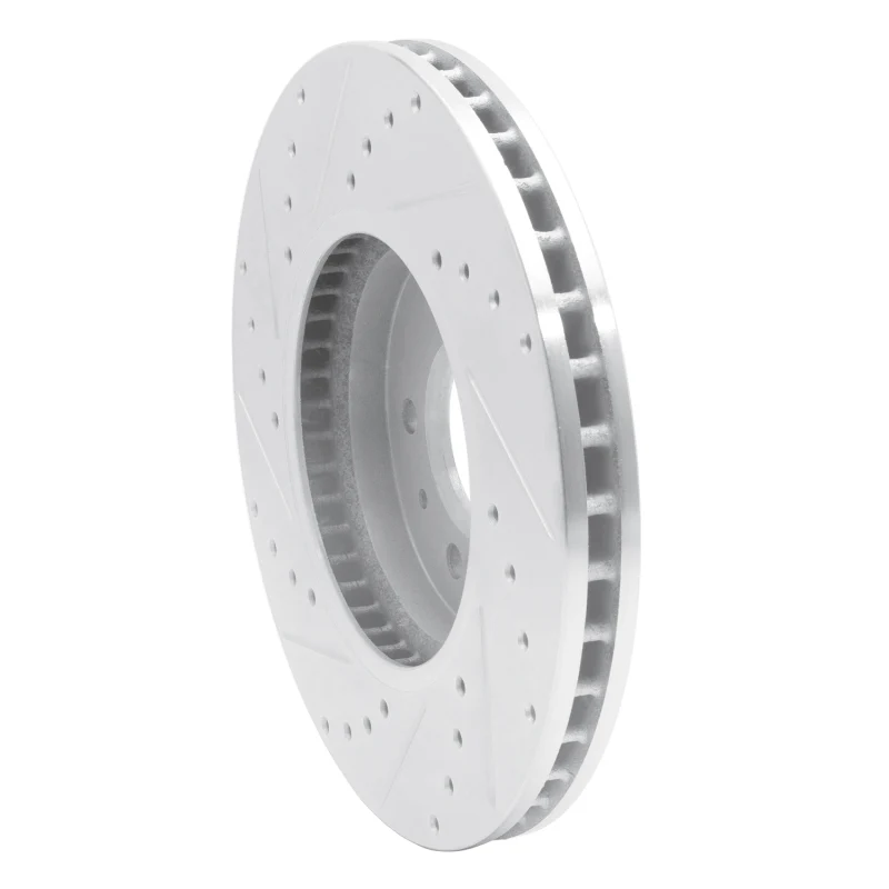 R1 09-11 Cadillac STS Front Right Drilled & Slotted Silver Brake Rotor - Image 4