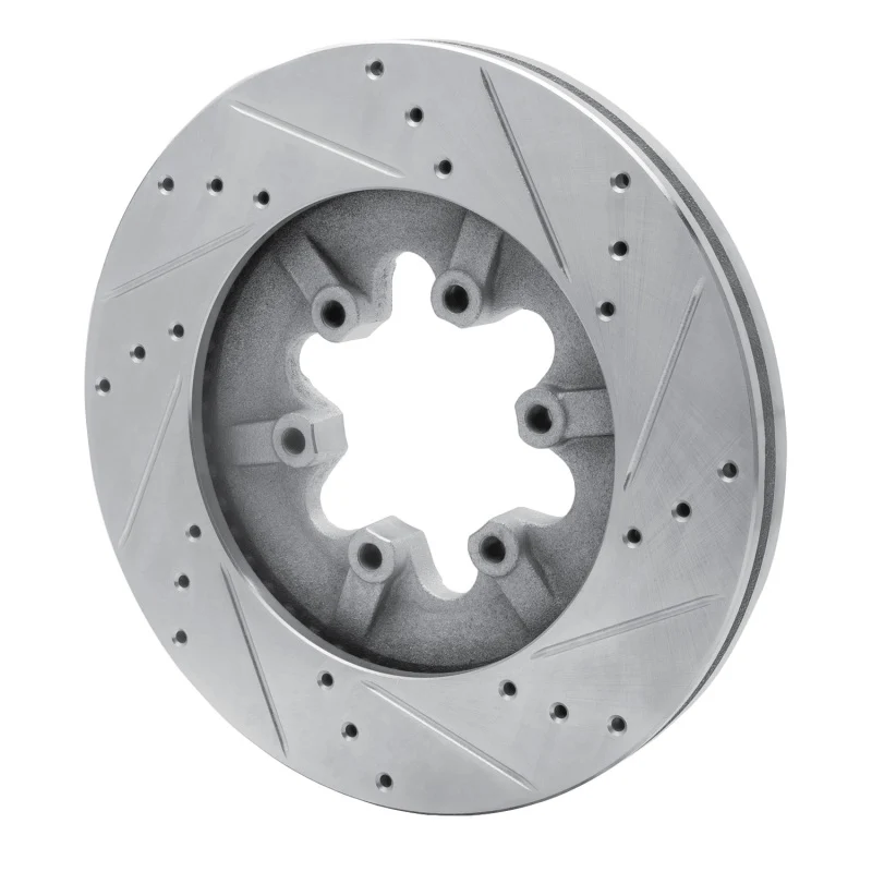R1 09-12 Chevrolet Colorado Front Left Drilled & Slotted Silver Brake Rotor - Image 5