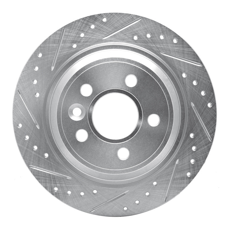 R1 09-15 Ford Focus RS (Mexico) Rear Left Drilled & Slotted Silver Brake Rotor