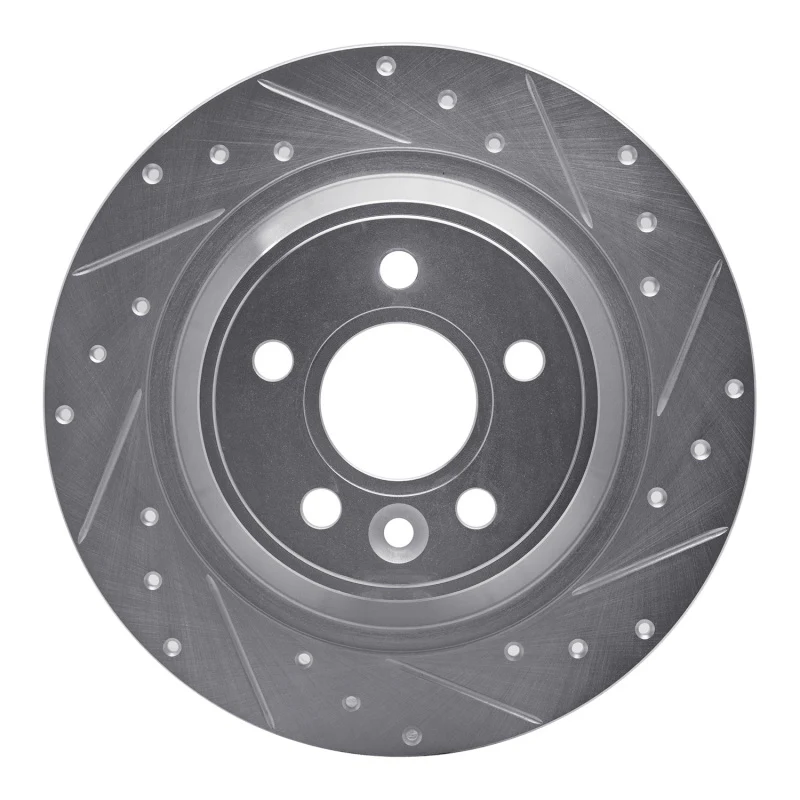 R1 09-15 Ford Focus RS (Mexico) Rear Right Drilled & Slotted Silver Brake Rotor