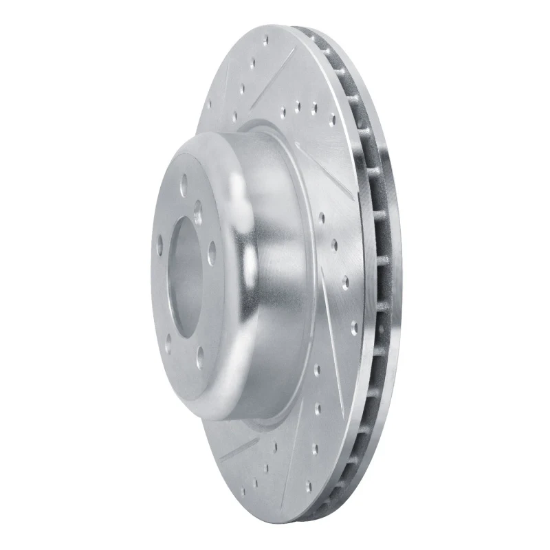 R1 09-16 BMW Z4 Front Left Drilled & Slotted Silver Brake Rotor - Image 5