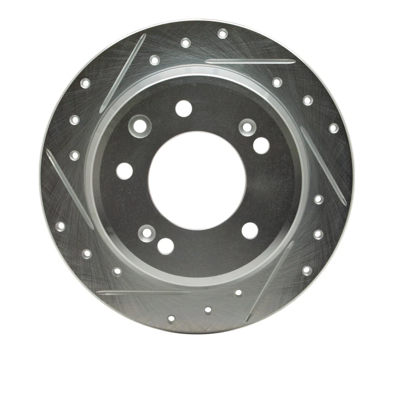 R1 09-16 Hyundai TUCSON Rear Left Drilled & Slotted Silver Brake Rotor