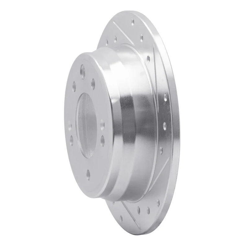 R1 09-16 Hyundai TUCSON Rear Right Drilled & Slotted Silver Brake Rotor - Image 5