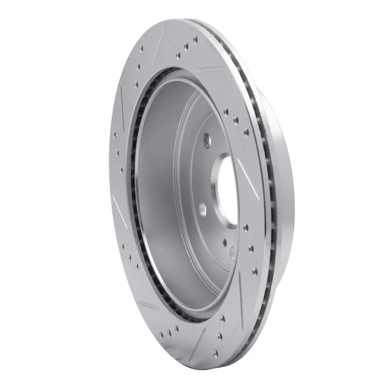 R1 09-17 Suzuki Grand Vitara (Mexico) Rear Right Drilled & Slotted Silver Brake Rotor - Image 5