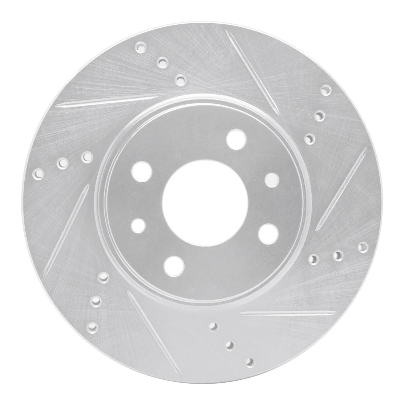 R1 09-19 Dodge Vision (Mexico) Front Right Drilled & Slotted Silver Brake Rotor