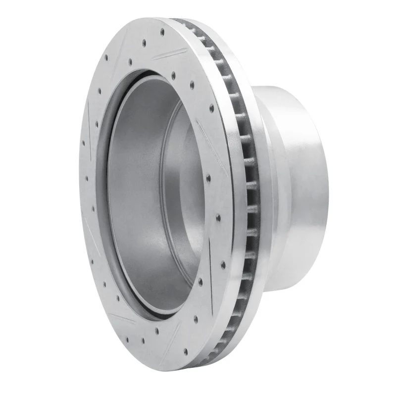 R1 09-20 Chevrolet Express 4500 Rear Right Drilled & Slotted Silver Brake Rotor - Image 4