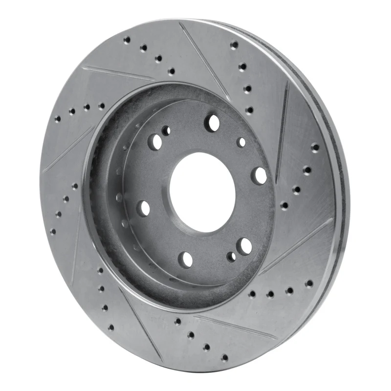 R1 09-20 Chevrolet TAHOE Front Left Drilled & Slotted Silver Brake Rotor - Image 5