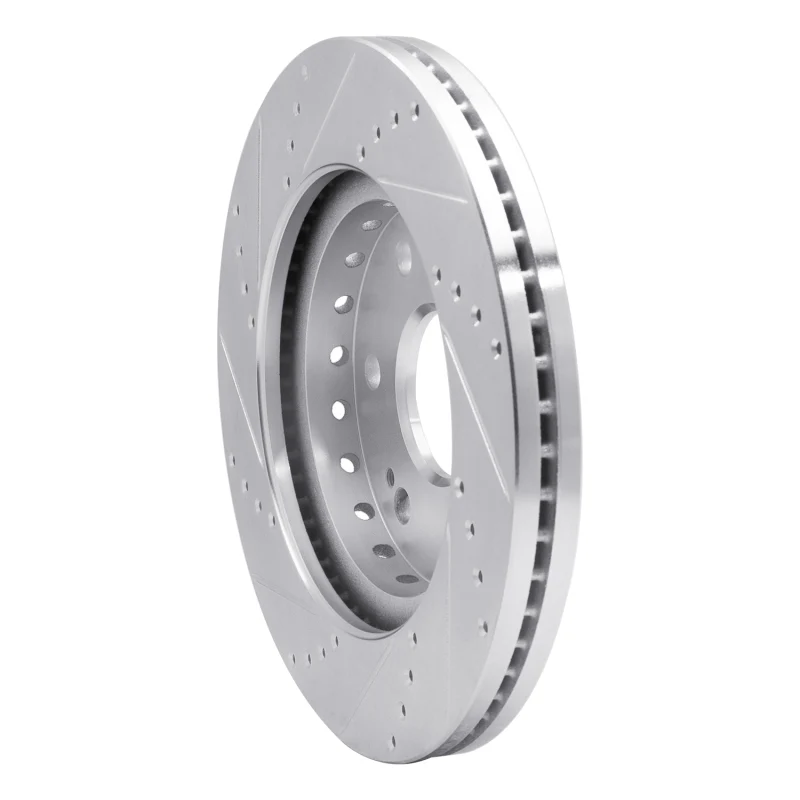 R1 09-20 Chevrolet TAHOE Front Right Drilled & Slotted Silver Brake Rotor - Image 2