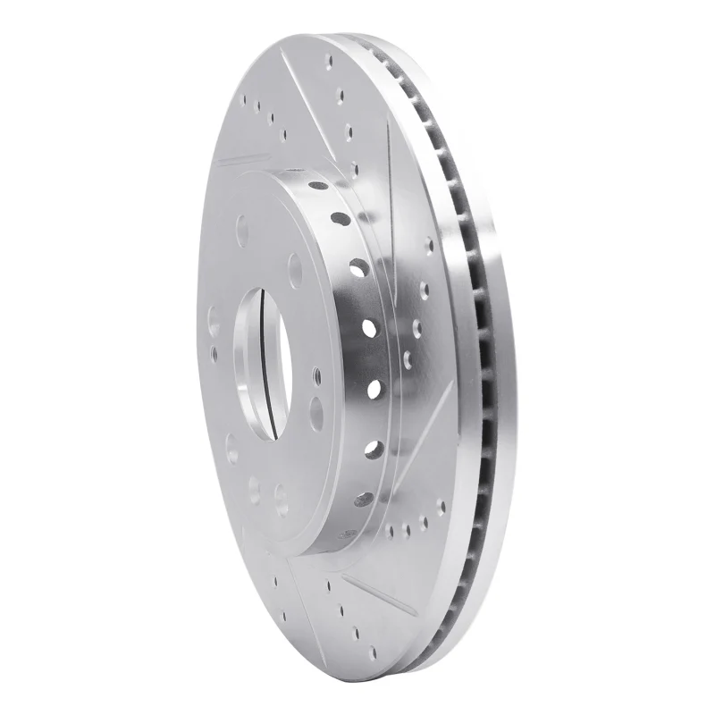 R1 09-20 Chevrolet TAHOE Front Right Drilled & Slotted Silver Brake Rotor - Image 3
