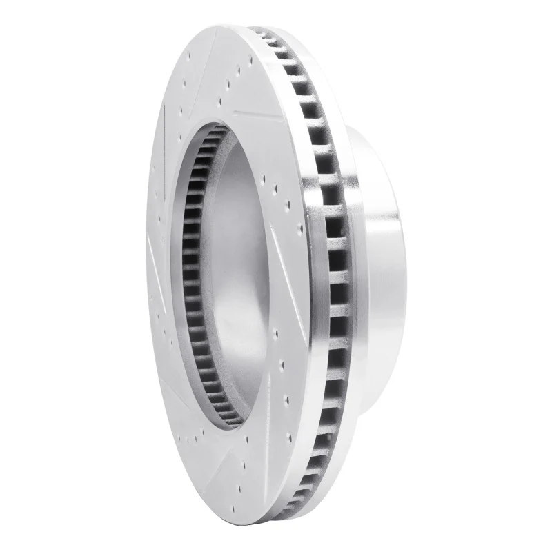 R1 09-25 Dodge Ram 3500 Front Right Drilled & Slotted Silver Brake Rotor - Image 4