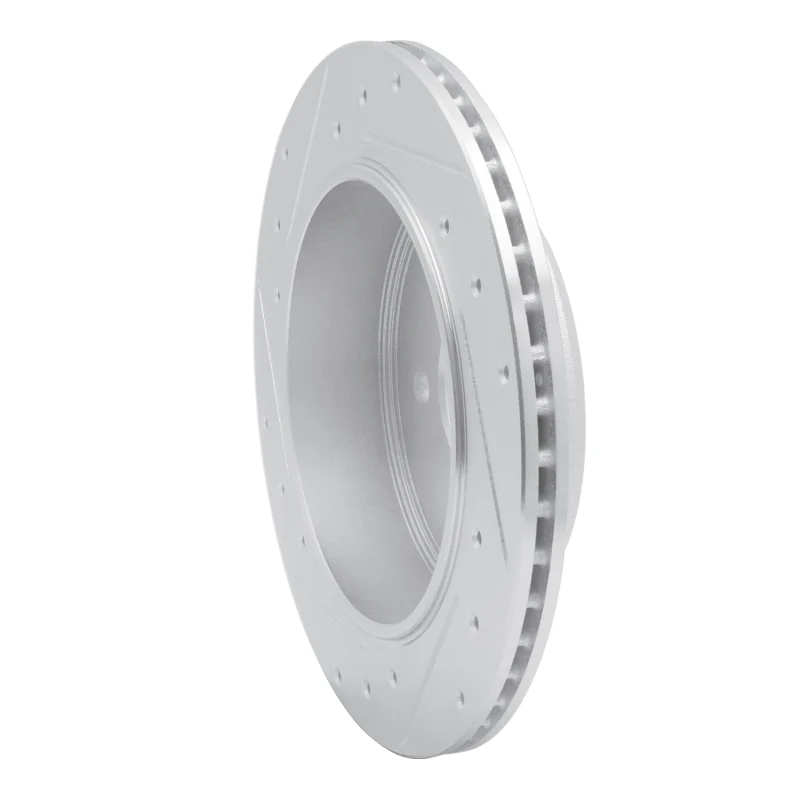 R1 10-11 Ford Ranger (USA/Canada) Rear Right Drilled & Slotted Silver Brake Rotor - Image 3