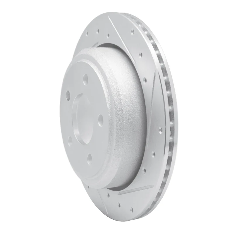 R1 10-11 Ford Ranger (USA/Canada) Rear Right Drilled & Slotted Silver Brake Rotor - Image 5