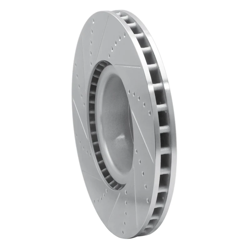 R1 10-12 Land Rover Range Rover Front Right Drilled & Slotted Silver Brake Rotor - Image 3