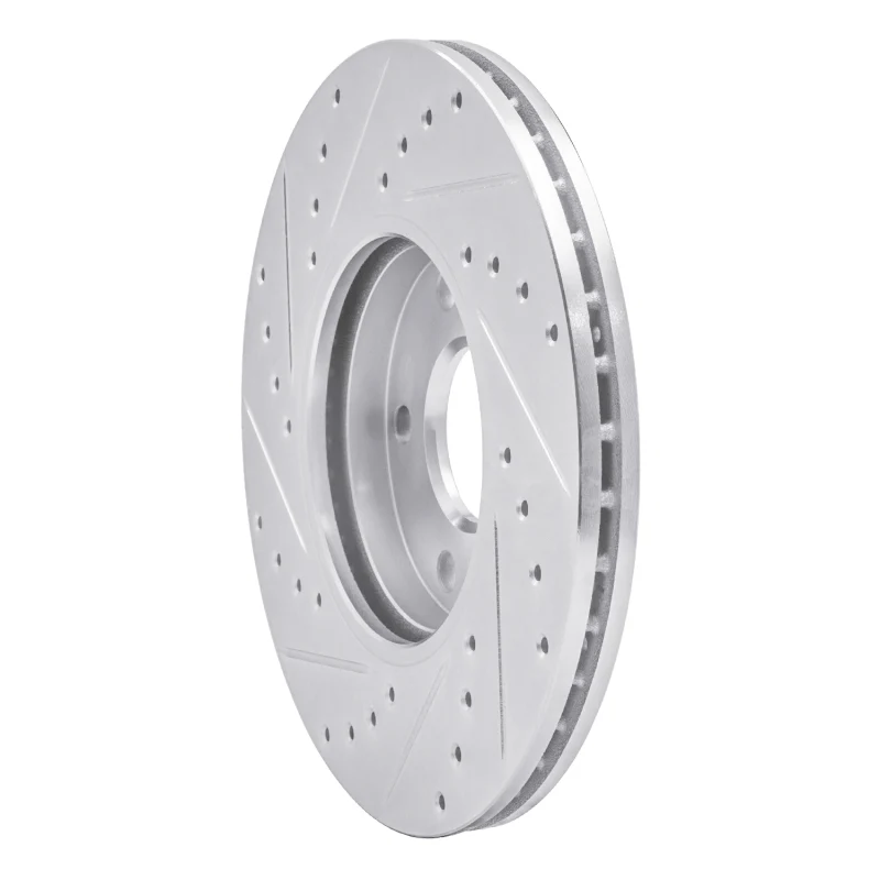R1 10-13 Ford Transit CONNECT Front Right Drilled & Slotted Silver Brake Rotor - Image 3