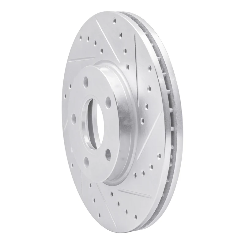 R1 10-13 Ford Transit CONNECT Front Right Drilled & Slotted Silver Brake Rotor - Image 4