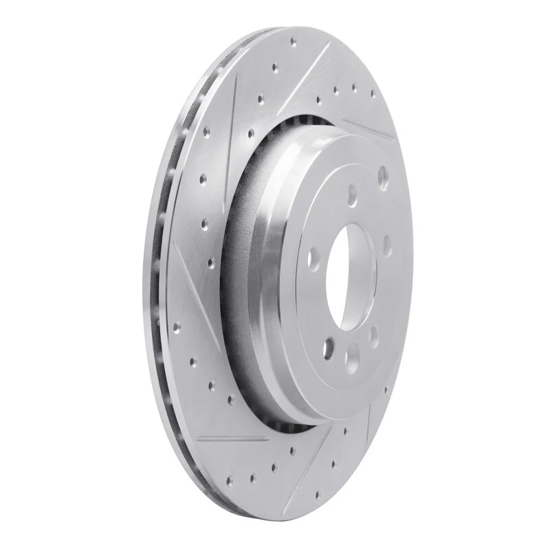 R1 10-13 Land Rover Range Rover Sport Rear Left Drilled & Slotted Silver Brake Rotor - Image 5